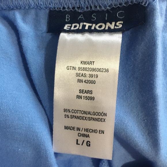 Periwinkle cotton capris - Picture 3 of 3